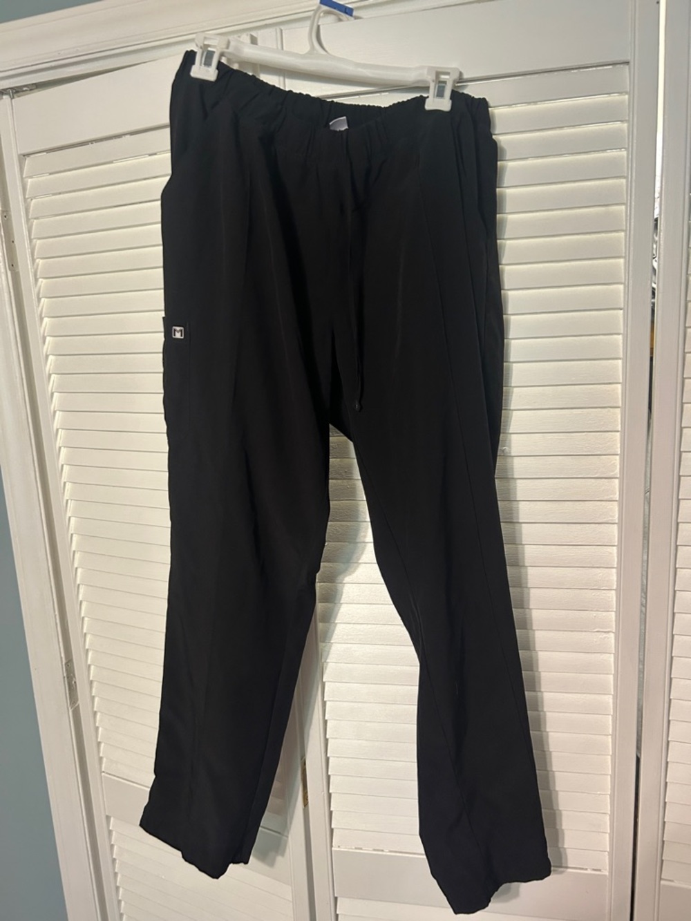 Women's Black Straight-Leg Scrub Pants